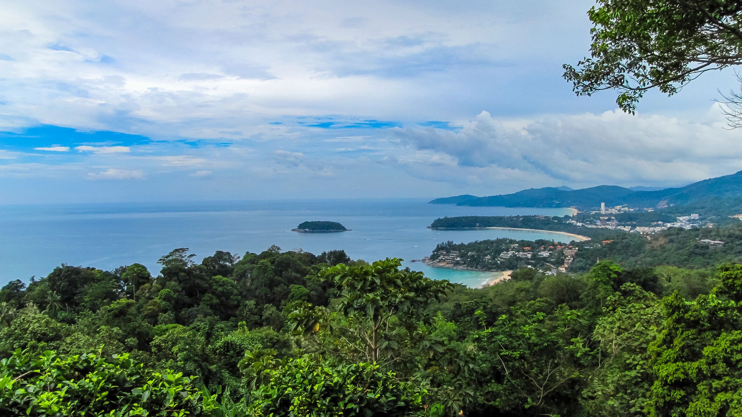 Panoramic view of Phuket coastline from a viewpoint