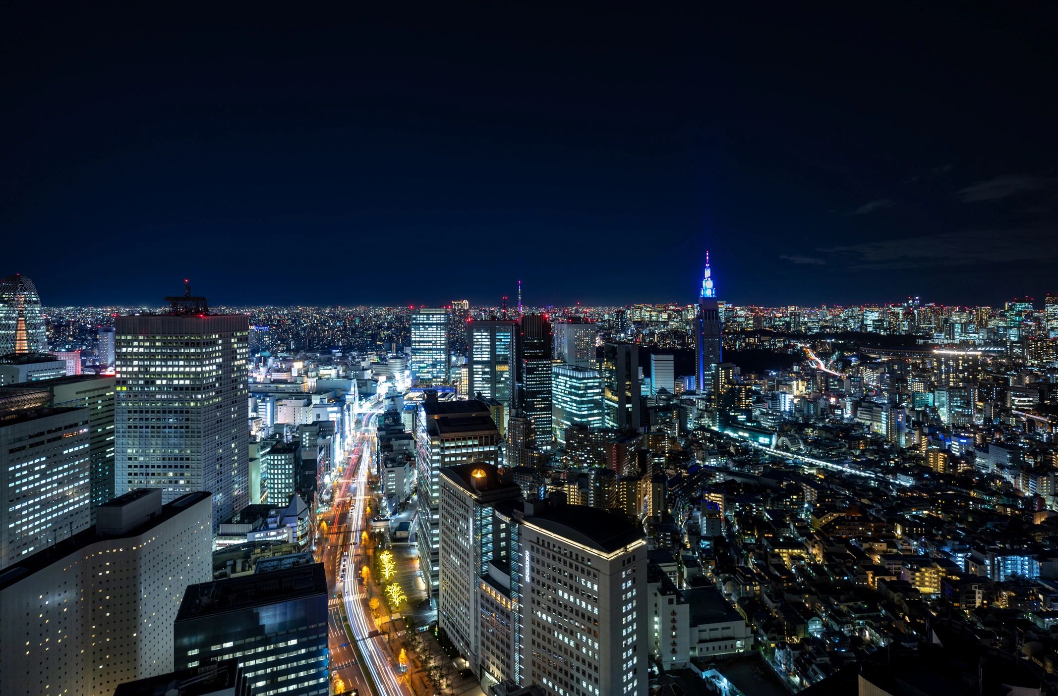 Shinjuku cityscape at night, Tokyo