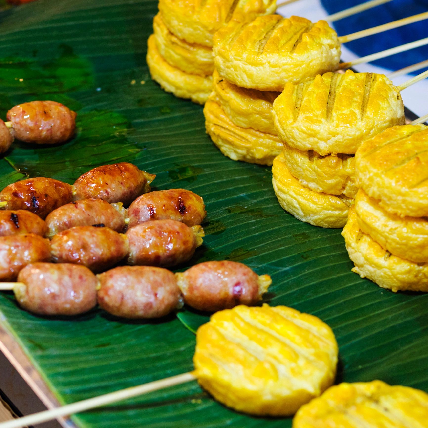 Thai street food at a night market